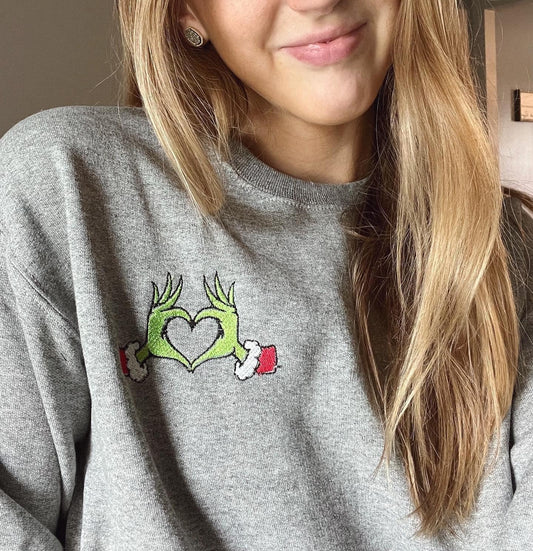 Grinch Heart Sweatshirt