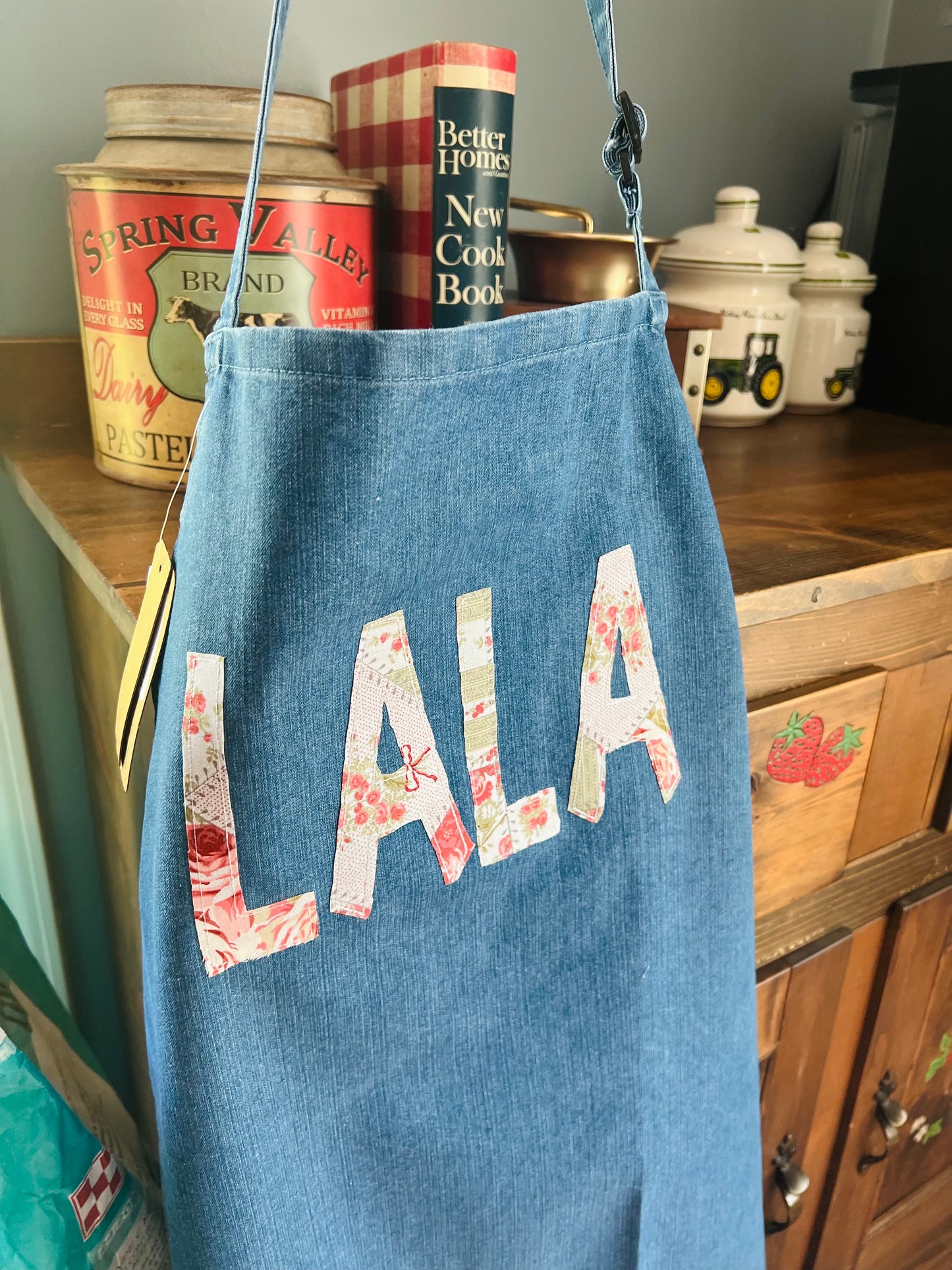 Custom Applique Denim Apron