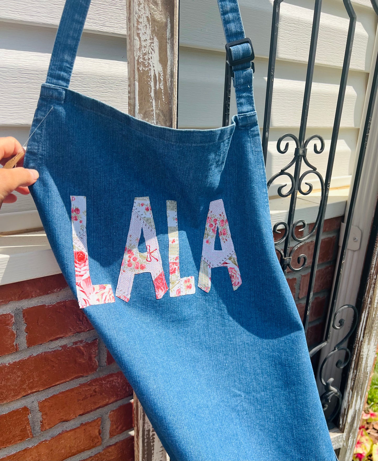 Custom Applique Denim Apron