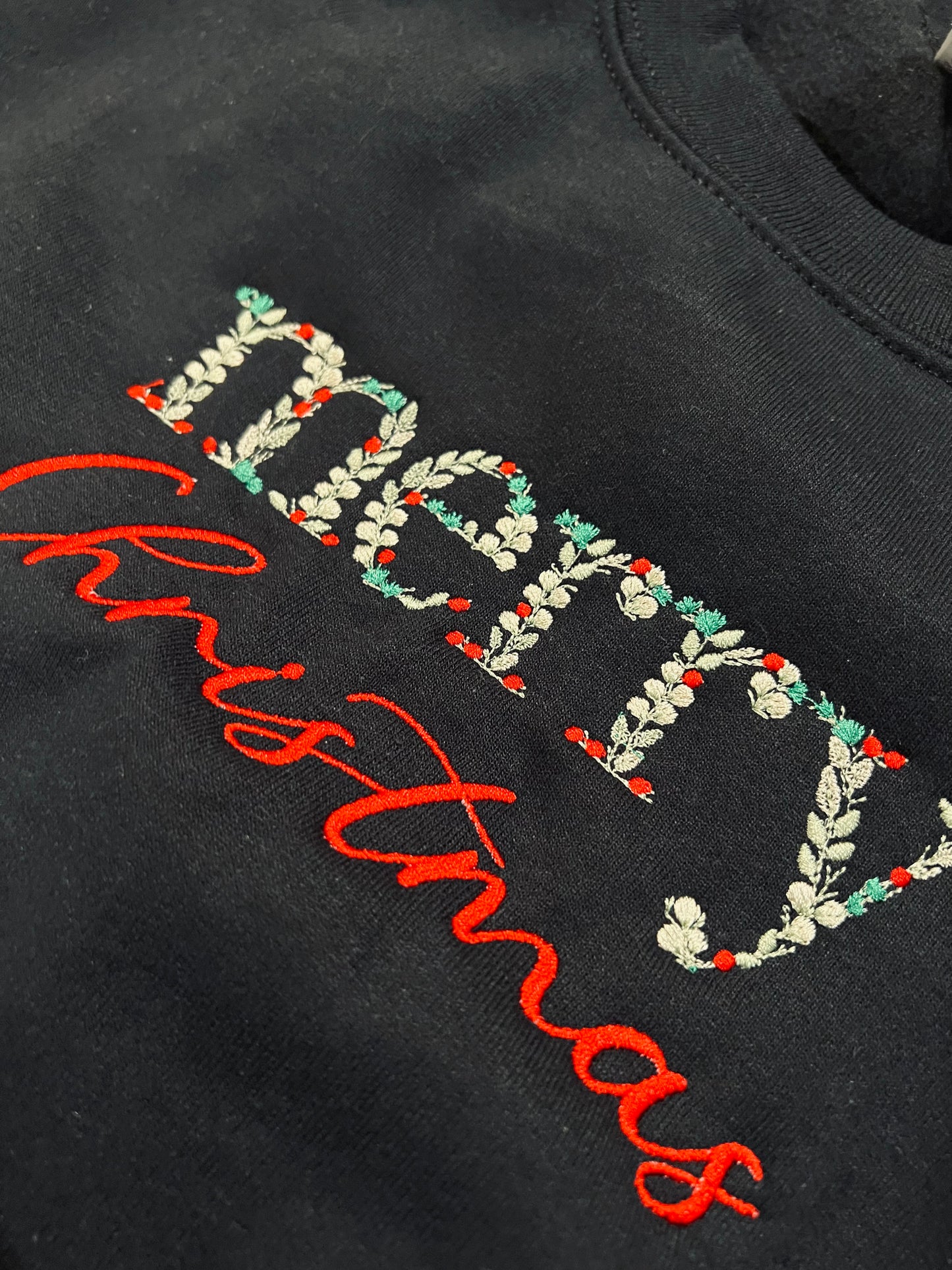 Floral Merry Christmas Crewneck