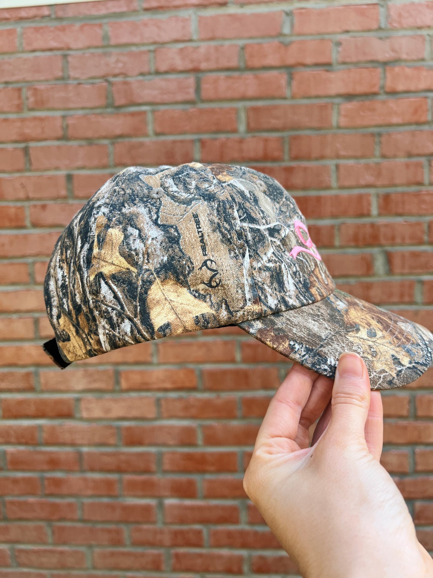 Camo Ball Cap with Pink Bow