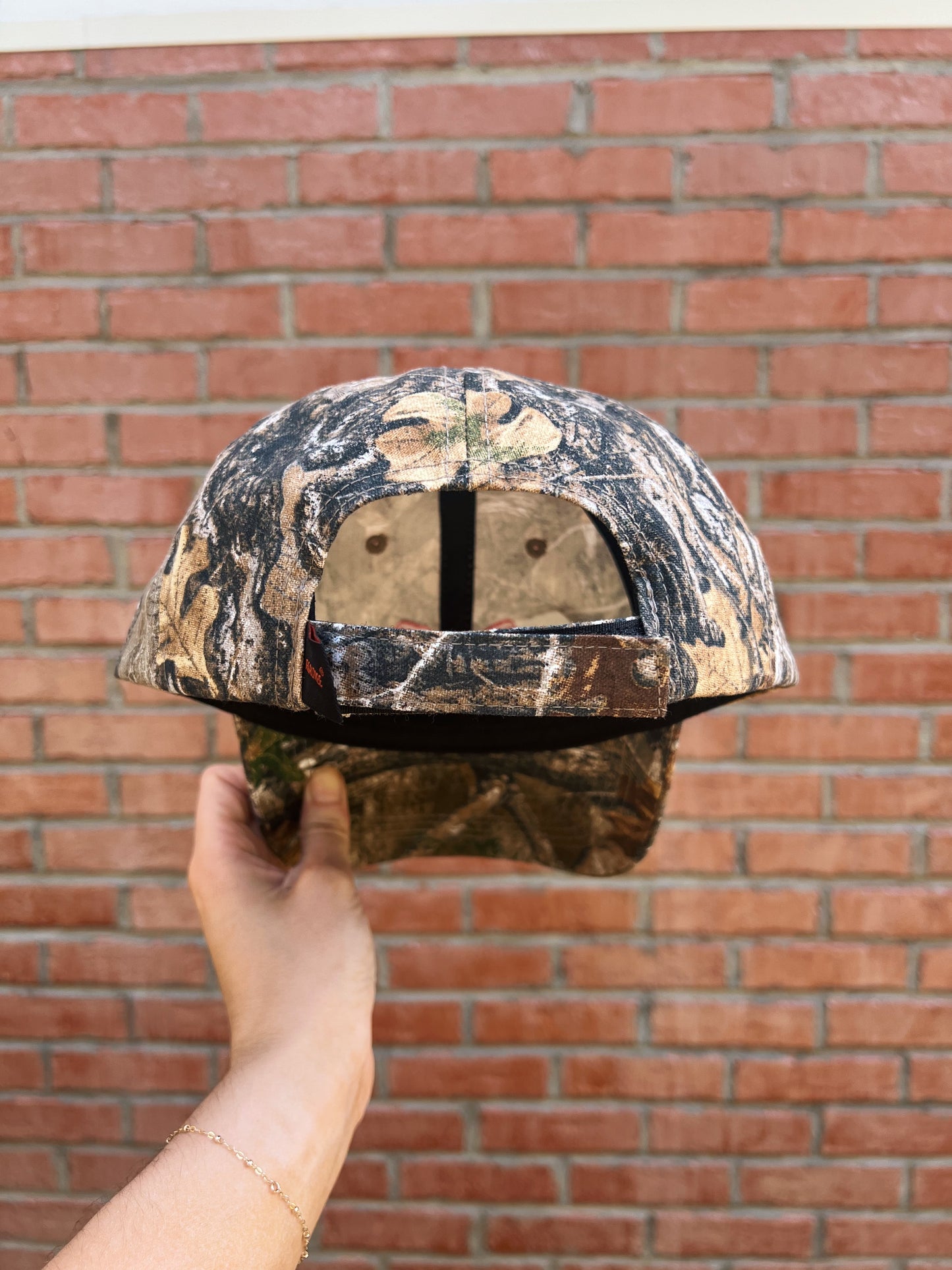 Camo Ball Cap with Pink Bow