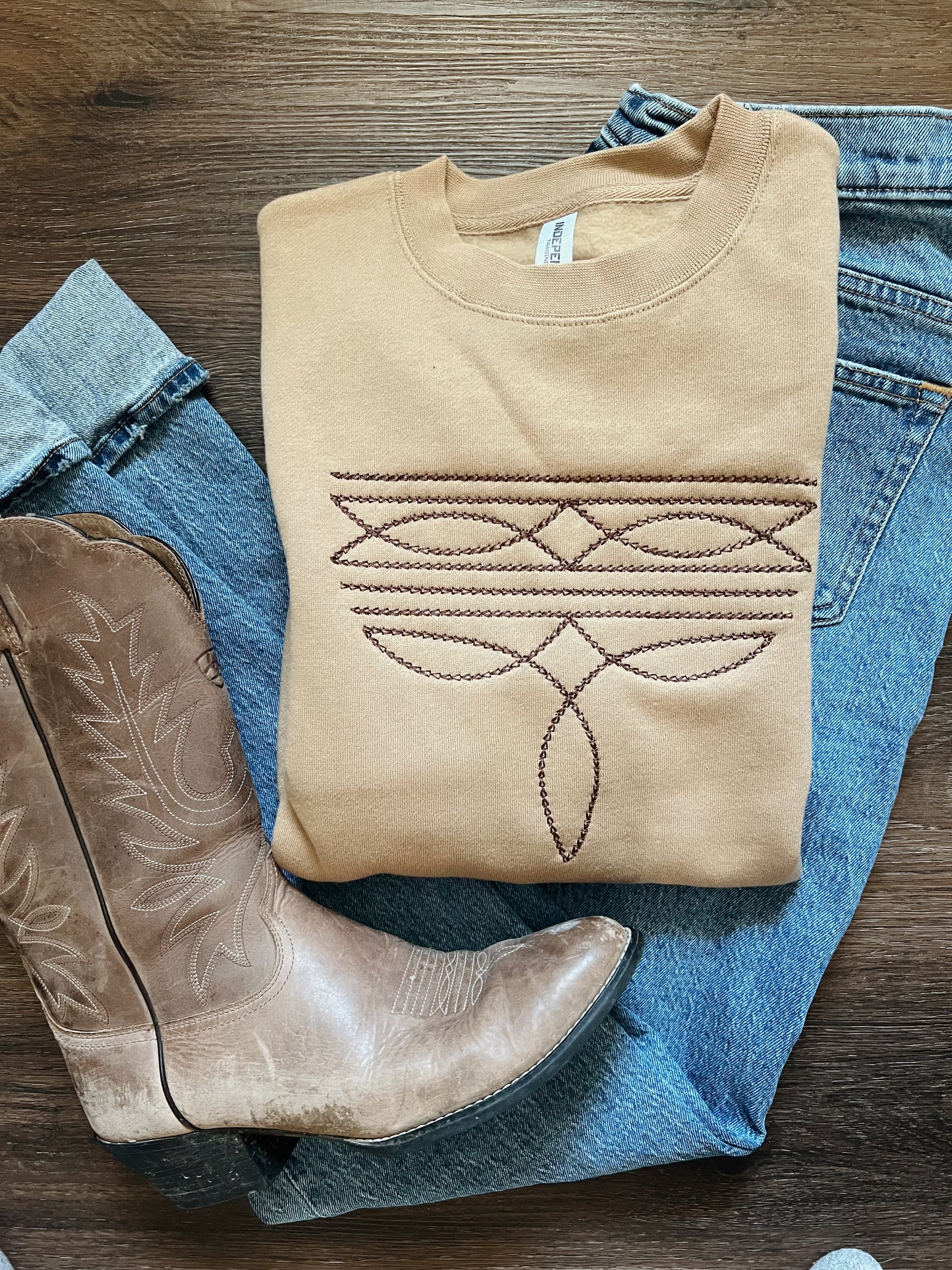 Western Boot Stitch Sweatshirt