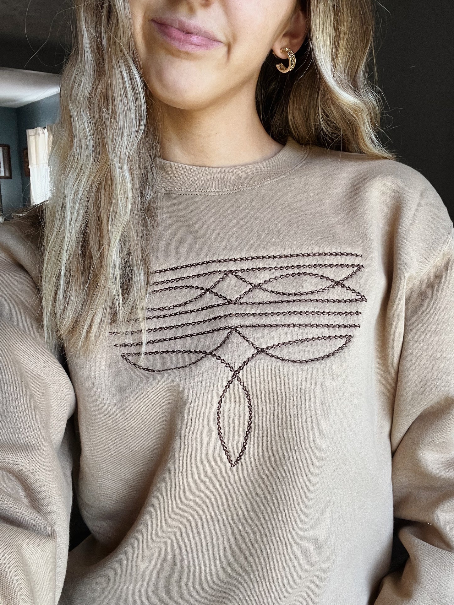 Western Boot Stitch Sweatshirt